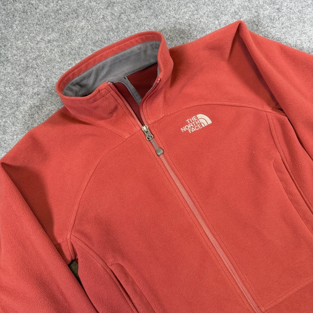 The North Face Jacket Womens XS Red WindWall Fleece Full Zip Outdoor Hiking